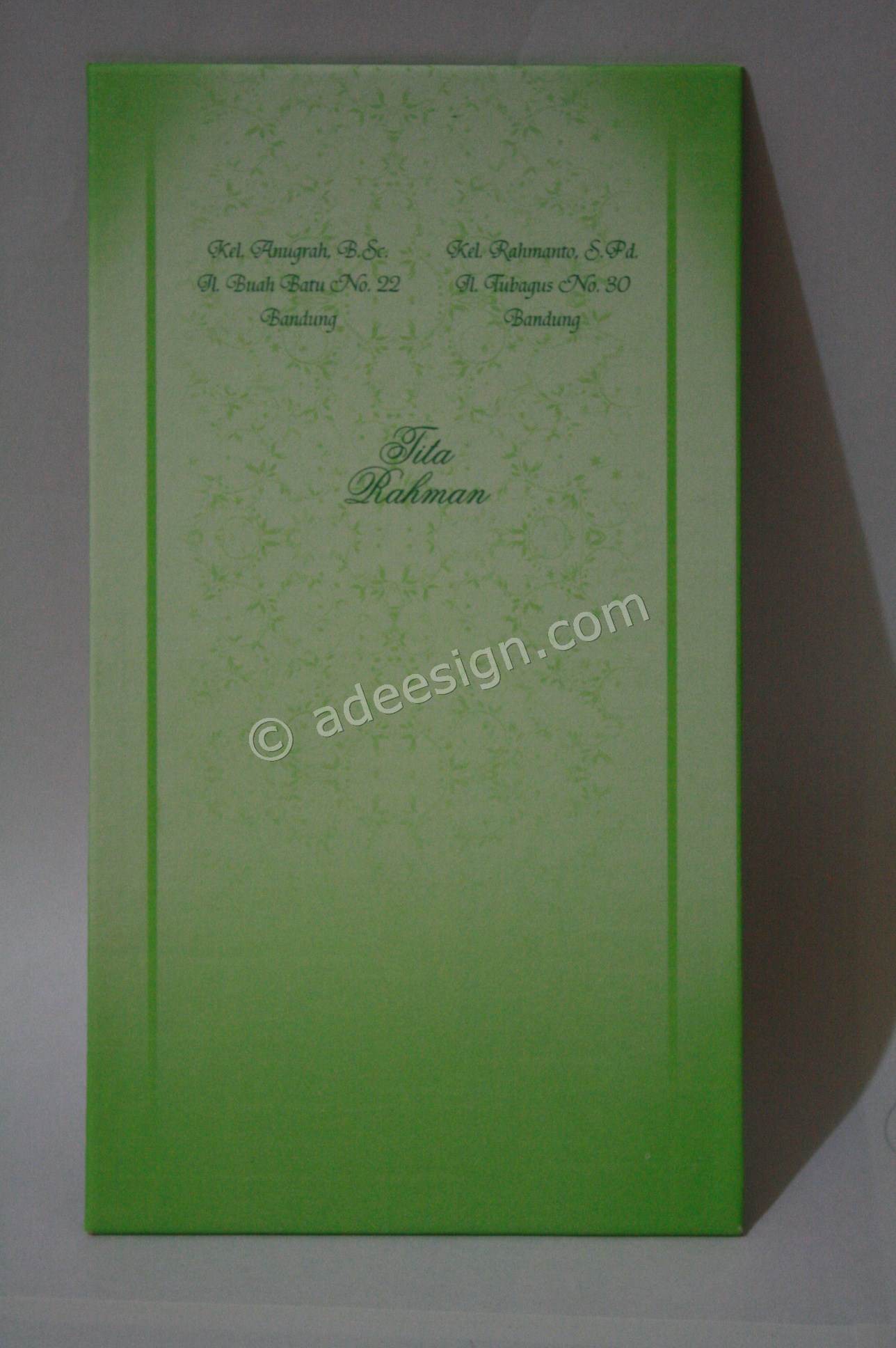 Kartu Undangan Pernikahan Semi Hard Cover Tita dan Rahman 3 - Percetakan Wedding Invitations Elegan Bisa Kirim Untuk Seluruh Wilayah di Indralaya
