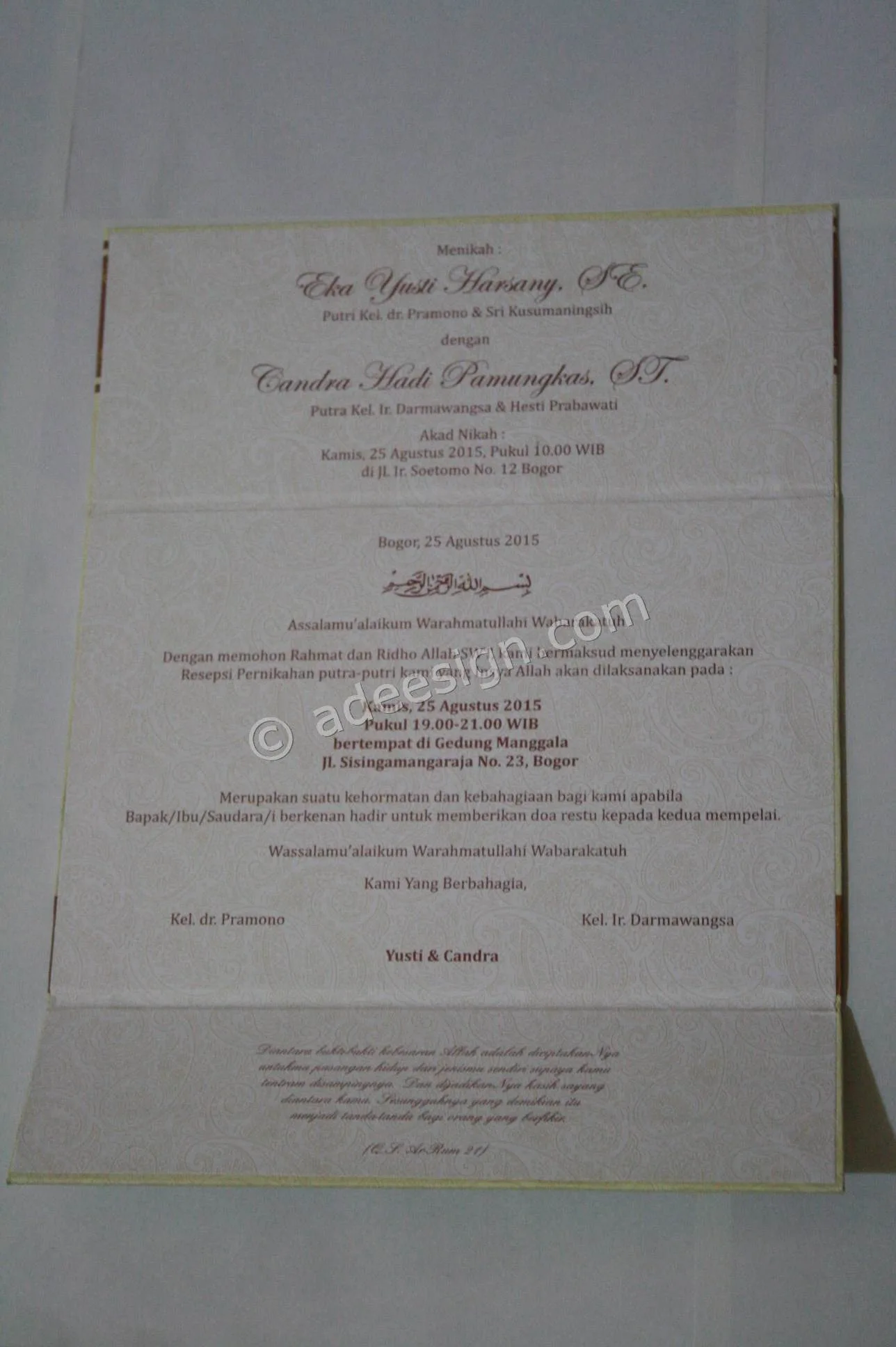 Pesan Wedding Invitations Murah di Kandangan