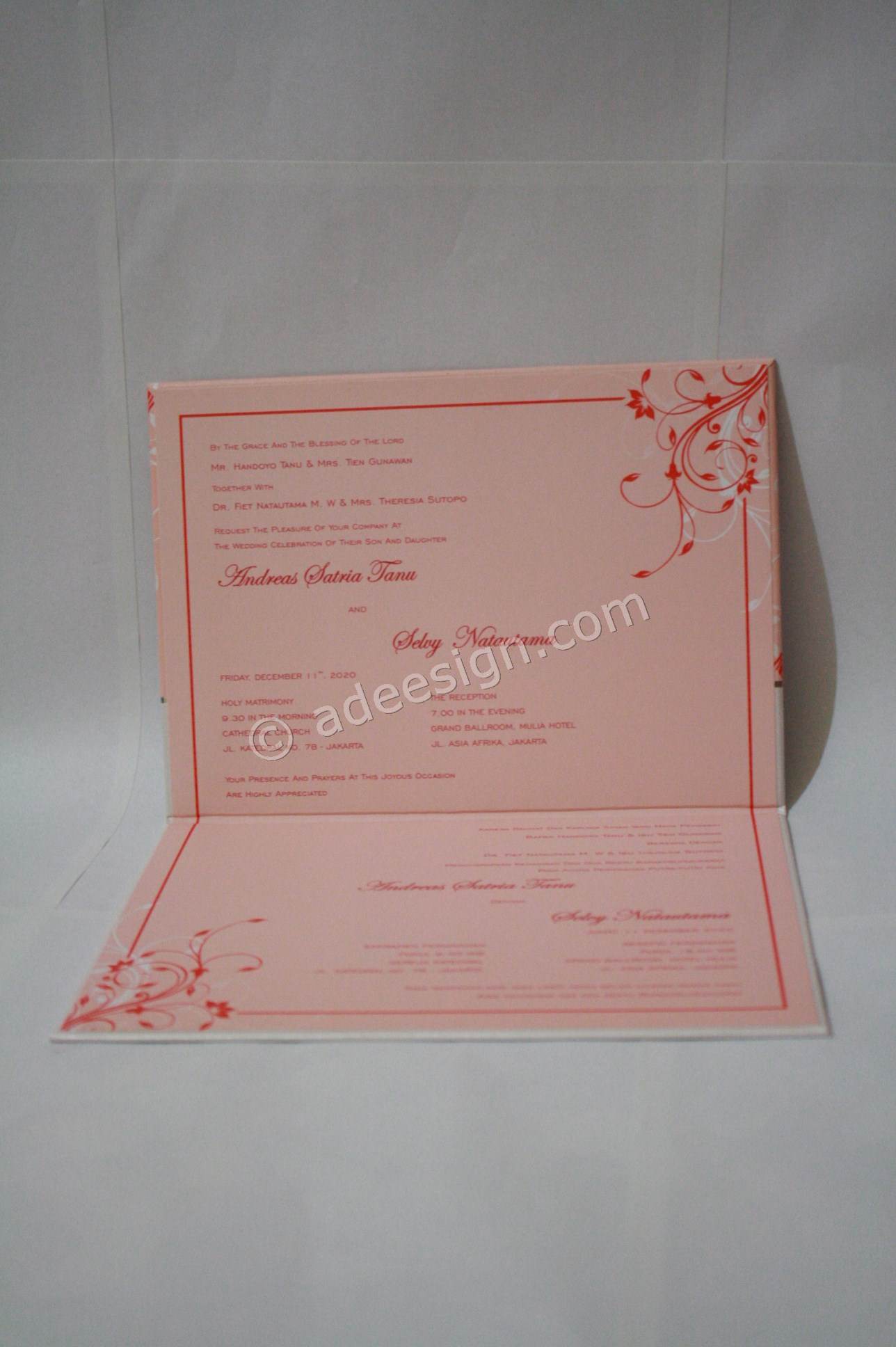 Undangan Pernikahan Hardcover ED63 2 - Cara Mencetak Wedding Invitations Simple dan Elegan