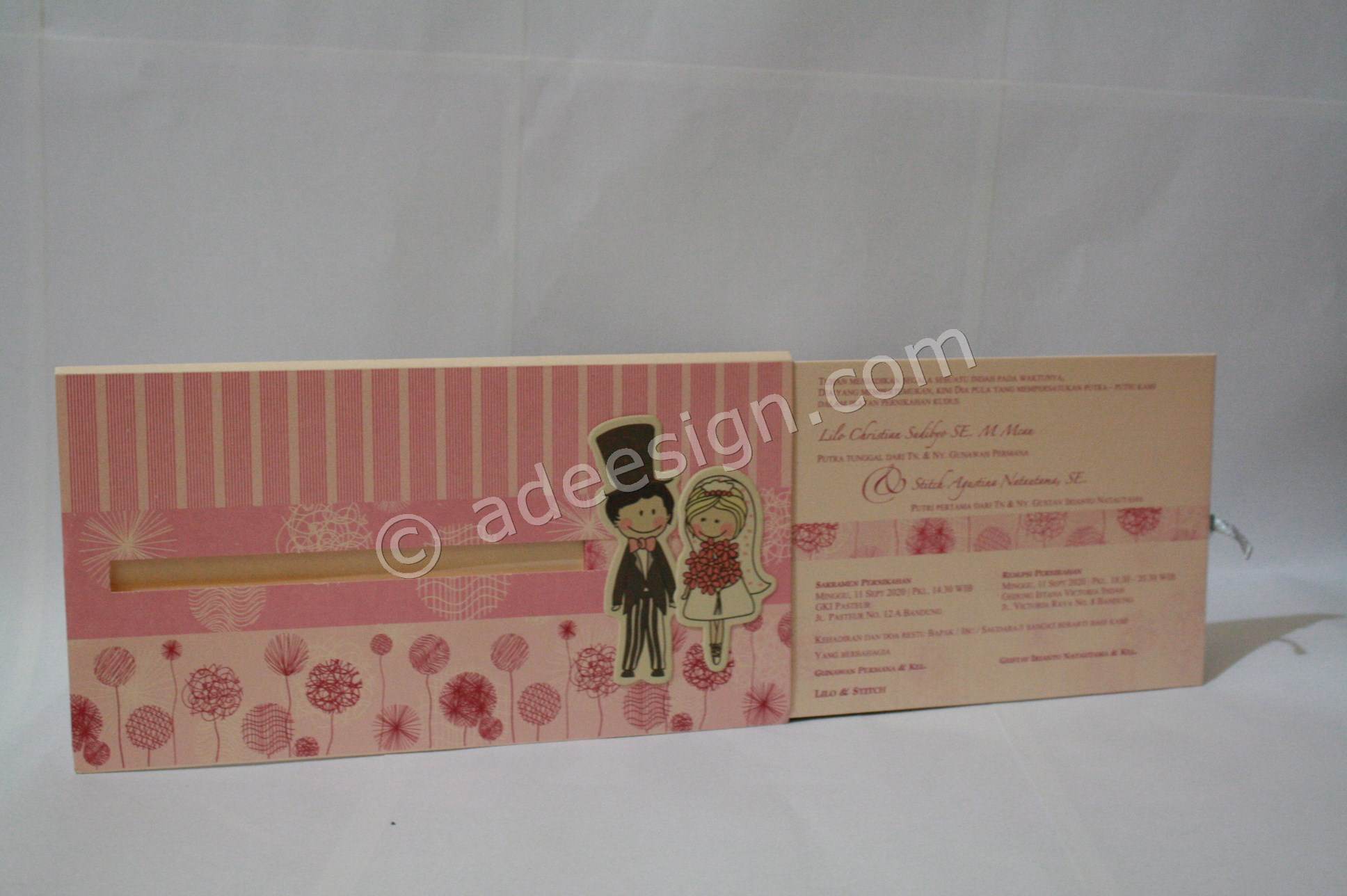 Undangan Pernikahan Hardcover ED67 41 - Cetak Wedding Invitations Simple di Made