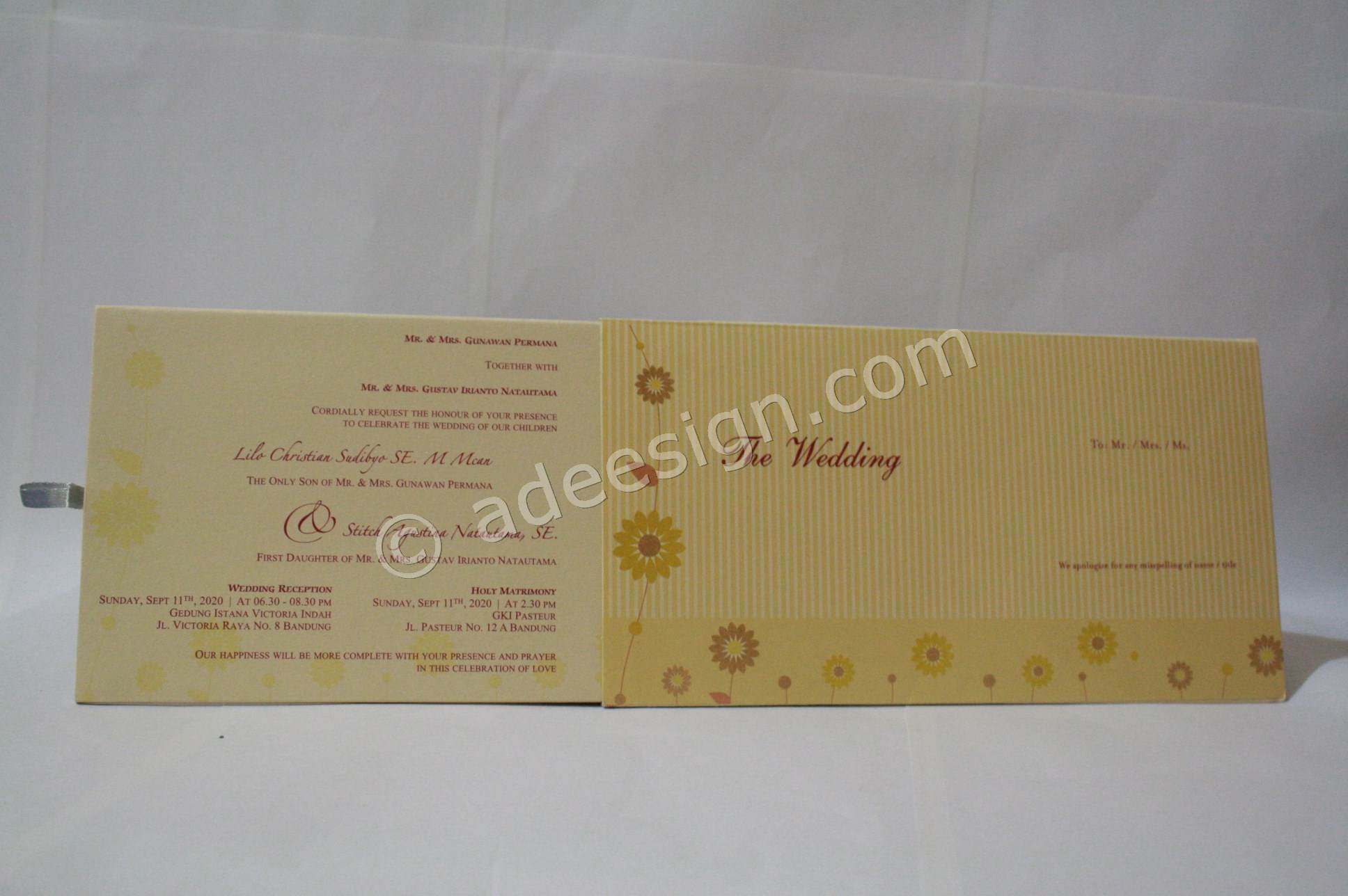 Undangan Pernikahan Hardcover ED69 4 - Cetak Wedding Invitations Simple dan Elegan di Kutisari