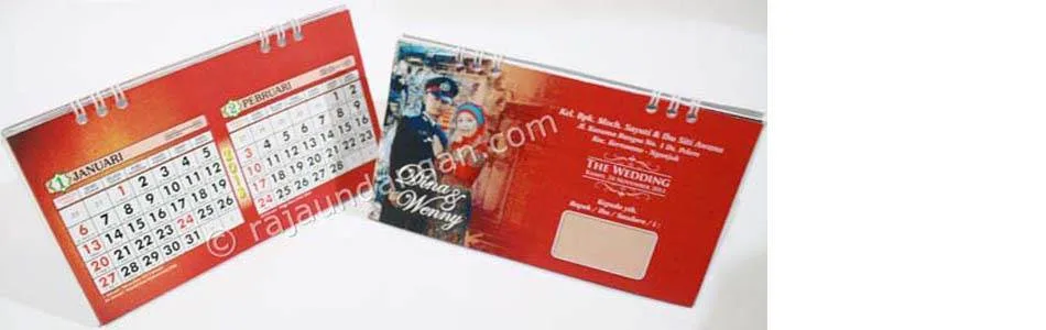Undangan Pernikahan Model Kalender Meja