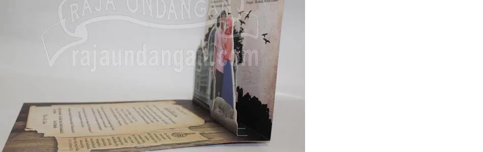 Cara Mengerjakan Undangan Pernikahan Simple dan Elegan 52 Undangan Pernikahan Softcover Islami Pop Up