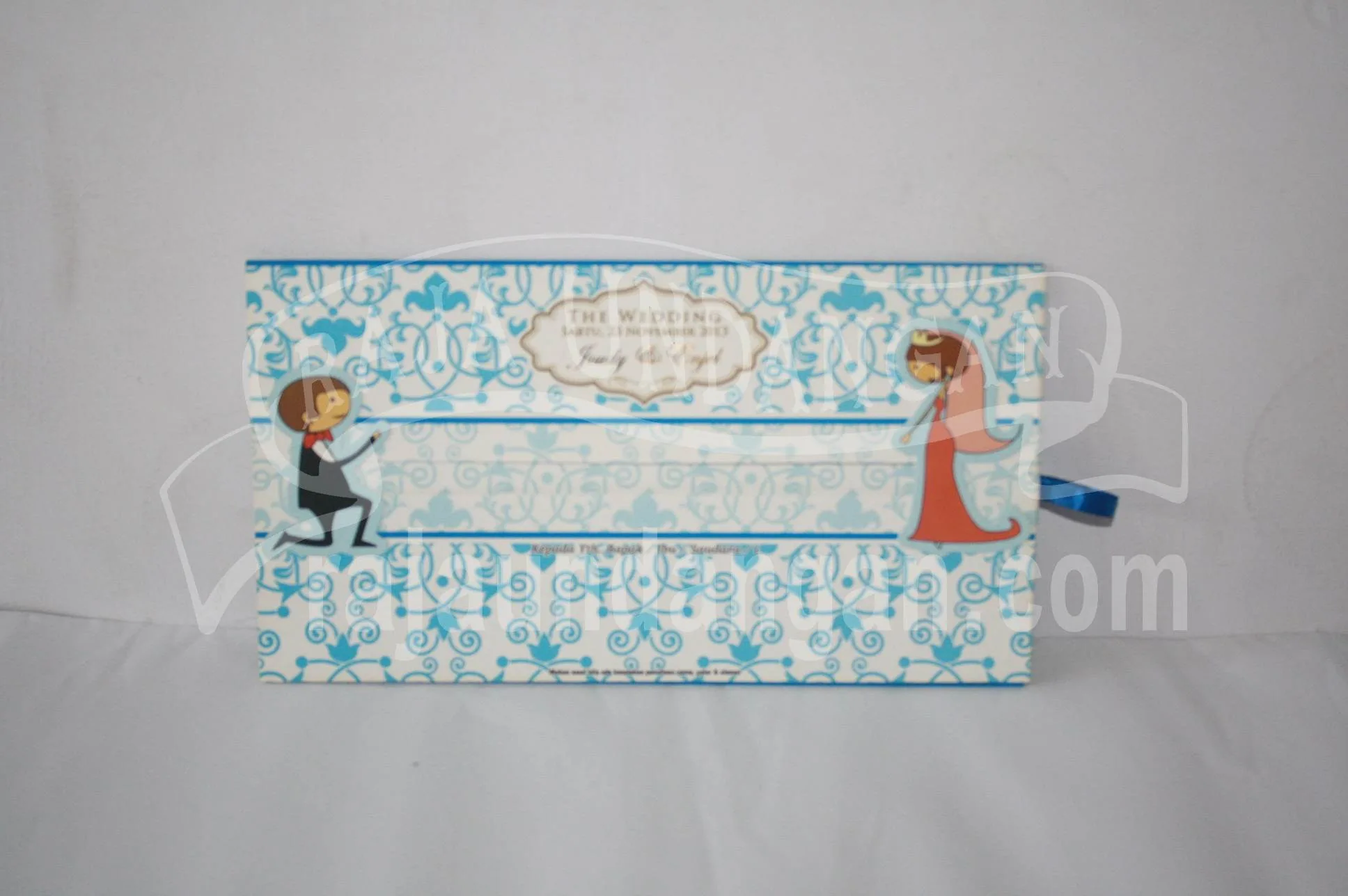 Undangan Pernikahan Hardcover Motif Kartun Geser Joudy dan Enjel EDC 361