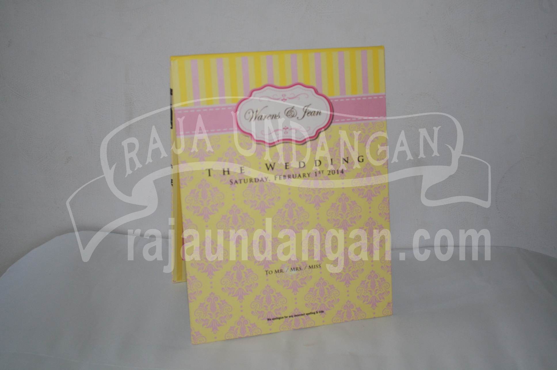 Undangan Pernikahan Hardcover Pop Up Warens dan Jean (EDC 50)