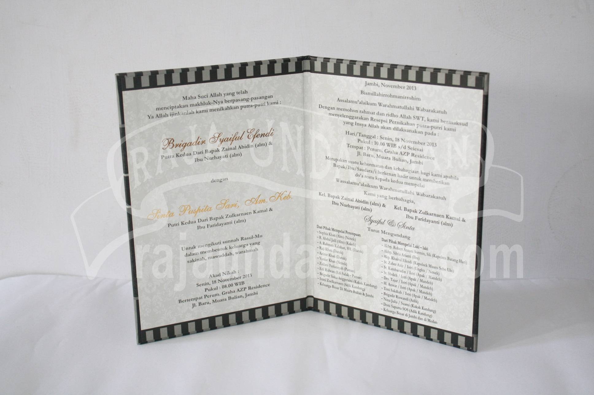 Undangan Pernikahan Mini Hardcover Syaiful dan Sinta EDC 35 1 - Pesan Wedding Invitations Simple dan Elegan di Sidodadi