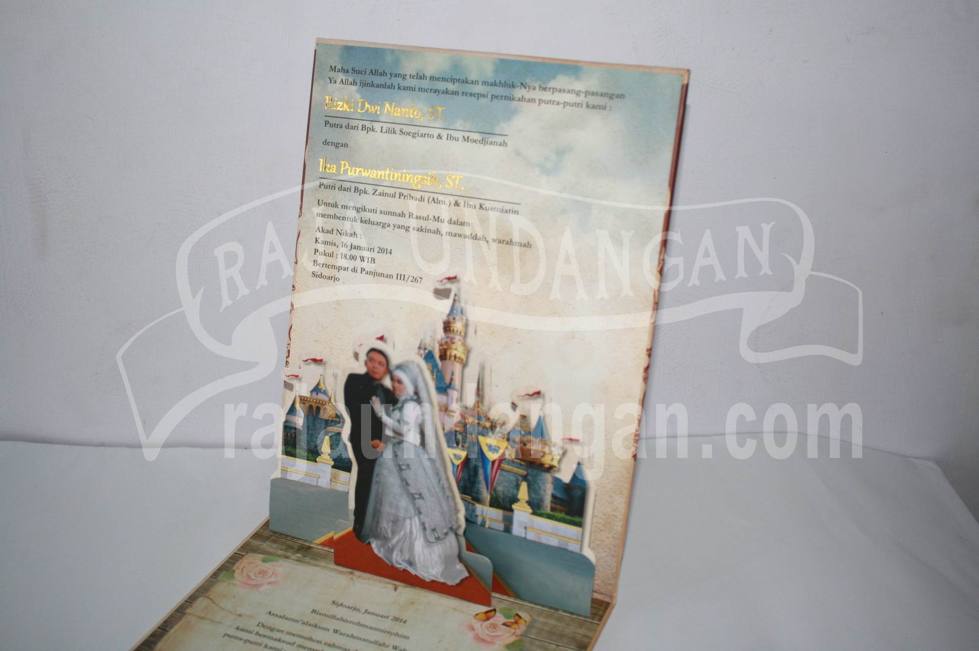 Undangan Hardcover Ika dan Rizki 4 - Cetak Wedding Invitations Simple dan Elegan di Banjar Sugihan