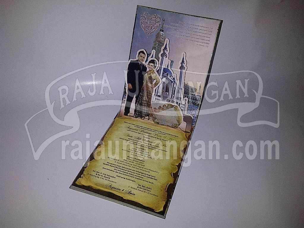 Undangan Hardcover Pop Up Eksklusive Titin Amin 4 - Pesan Undangan Perkawinan Simple di Putat Jaya